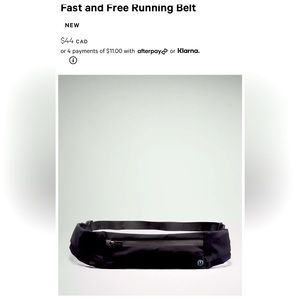 lululemon Fast and Free running belt